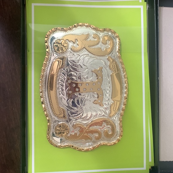 Western gold accent Buckle - Picture 2 of 9